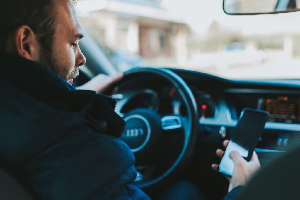 men in car